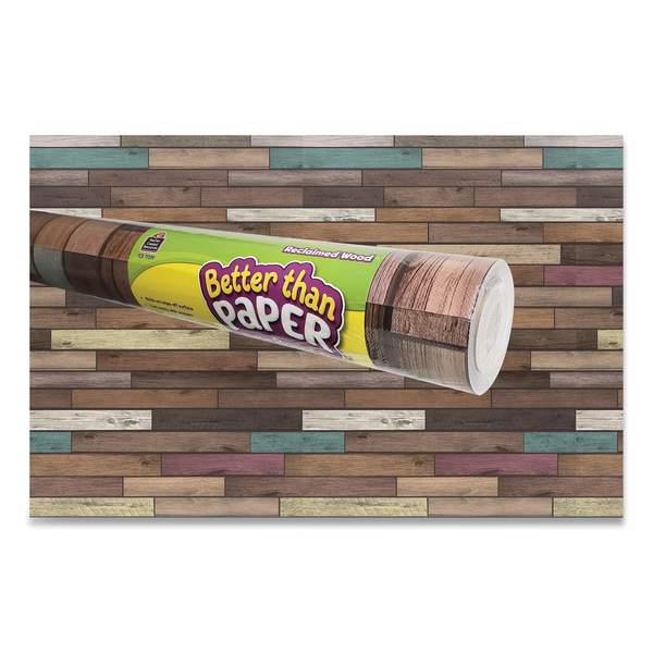 Teacher Created Resources Better Than Paper Bulletin Board Roll, 4 ft x 12 ft, Reclaimed Wood TCR77399